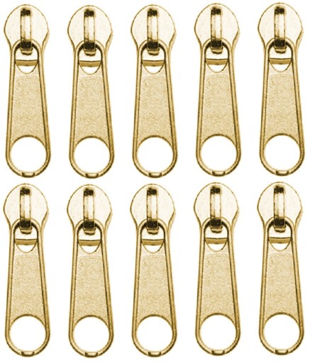 Kovový posúvač pre 3 mm špirálový páskový stroj GOLD 10 ks.