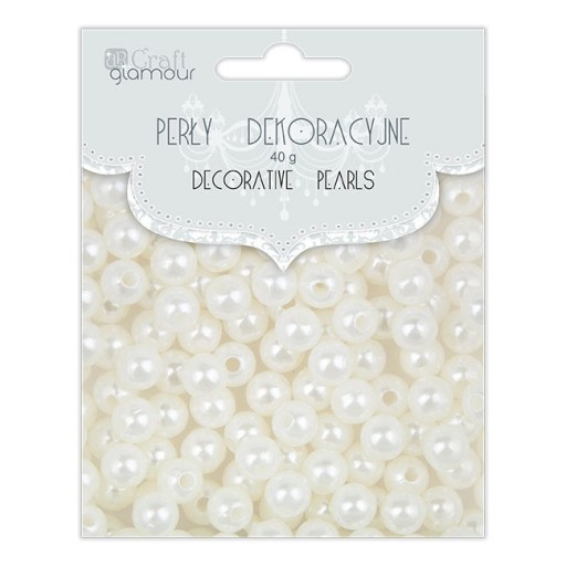 Ozdobné perly - DpCraft - 6 mm, 40 g