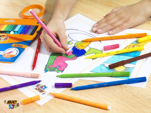 BIC KIDS VISA TRIPS ZNAČKY UMÝVAJÚCE ŠKOLSKÉ ZNAČKY 24 FARIEB