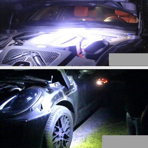 VÝKONNÁ DIELENSKÁ LAMPA, NABÍJATEĽNÁ KAPALÁRKA, 3v1, COB LED MAGNETOVÁ LAMPA