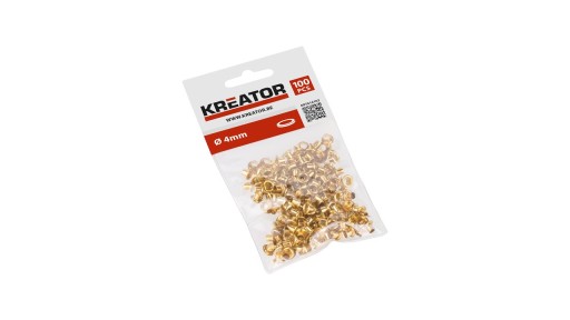 Očká na koženú galantériu 4mm mosadz KREATOR