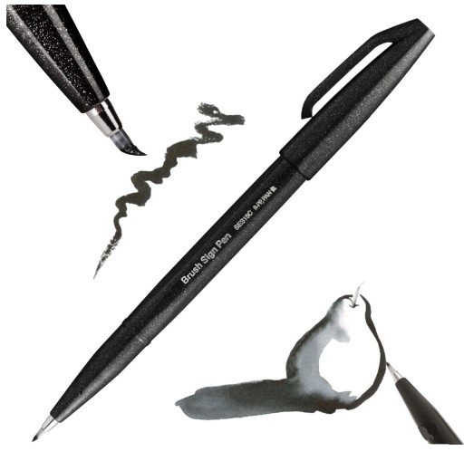 PENTEL BRUSH PEN KALIGRAFICKÉ ŠTEFKOVÉ PERO