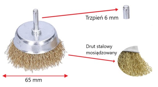 DRÔTKA ČISTIACA KEFA NA VŔTAČKU 65mm