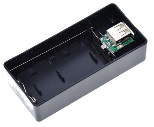 Puzdro na powerbanku s 2x 18650 USB modulom, vstavané