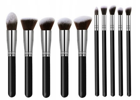ŠTETCE NA MAKEUP SADA PROFESIONÁLNYCH KETEKOV ČIERNA