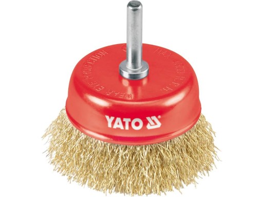 YATO Predná kefa fi 75mm so stopkou, drôt m