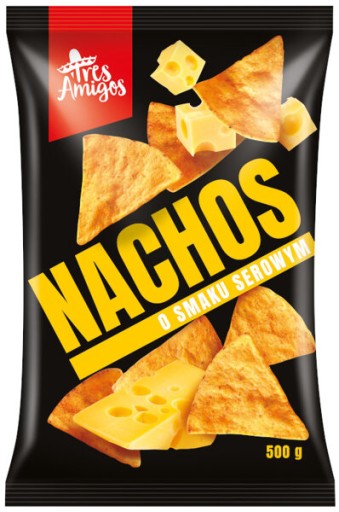 Syrové nachos, Tres Amigos kukuričné tortilla chipsy 500g Fanex