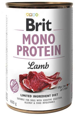 Brit MONO Protein LAMB LAMB mokré krmivo pre psov 400g