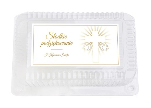 Communion Cake Box Nádoba 22x13,5x6,5 5ks S ŠTÍTOKKOM COMUNION