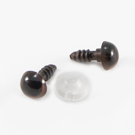 Bezpečnostné oká so závitom a objímkami, na hračky, plastové, 8 mm, 40ks