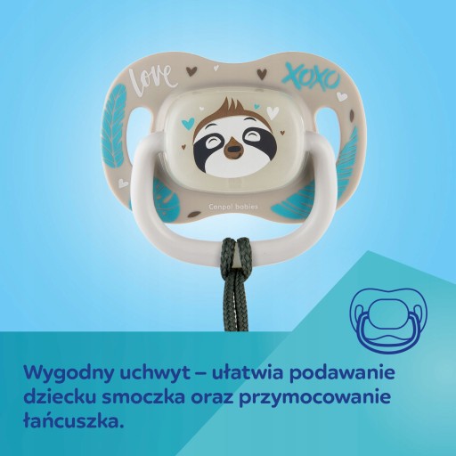 CANPOL SILIKÓNOVÝ cumlík 6-18m SYMETRICKÝ EXOTICKÝ