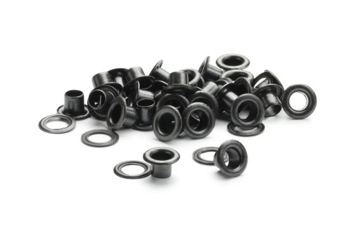 Kovové očká 5 mm ČIERNA s podložkou