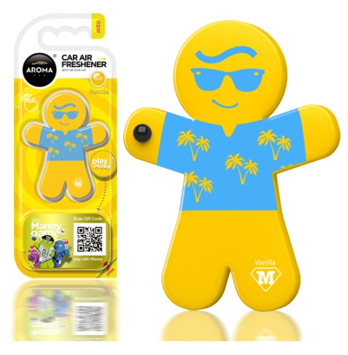 POLYMÉROVÁ VÔŇA DO AUTO MANNY KEYRING VANILKA