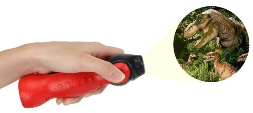 Baterkový projektor 25 diapozitívov Dinosaury Dinosaury Zvieratá Diapozitívy Červené