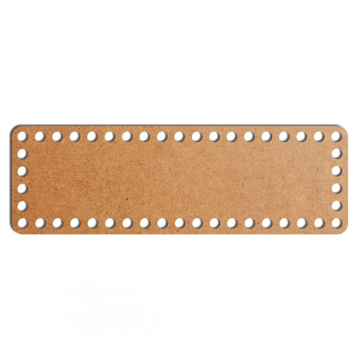 šedý základný košík dno 10x31cm HDF obdĺžnik
