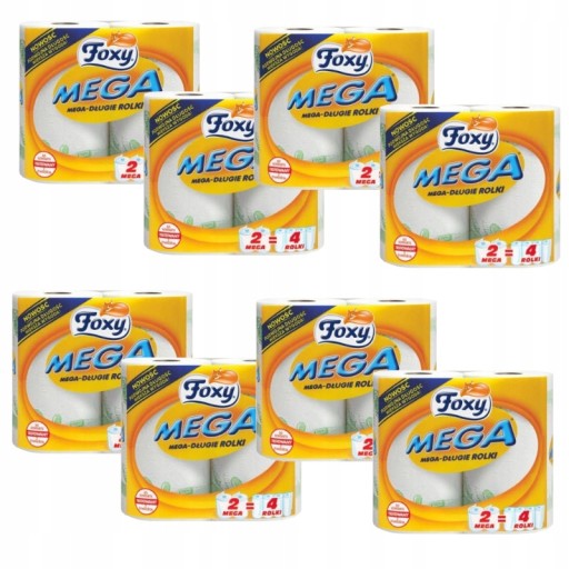 Foxy Mega - Kuchynská utierka, 2-vrstvová, biela