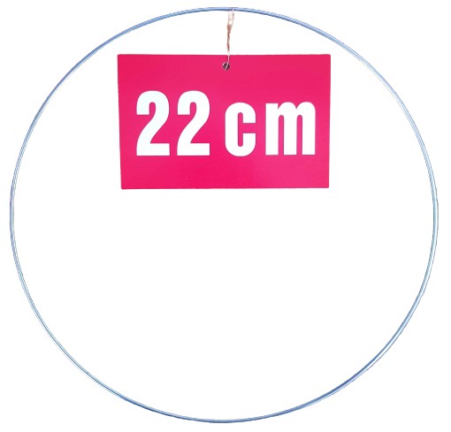 STRIEBORNÝ prsteň/ráfik na lapače snov a makramé, 22 cm