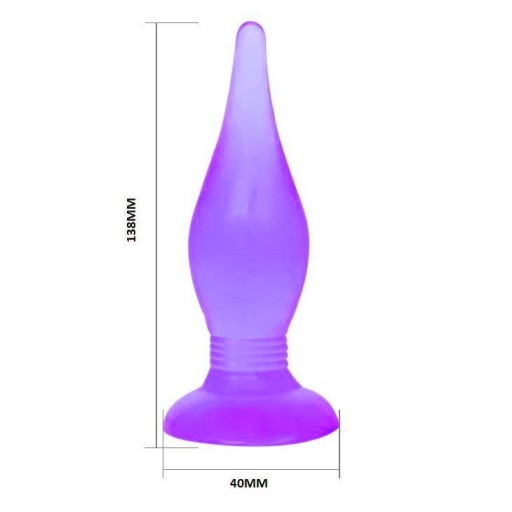 ANÁLNO-VAGINÁLNY BOTTPLUG ANÁLNY FIALOVÝ 14cm