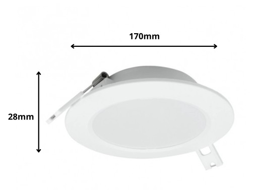 LED svietidlo zapustené zapustené okrúhle okrúhle očko 12W 4000K neutrálne
