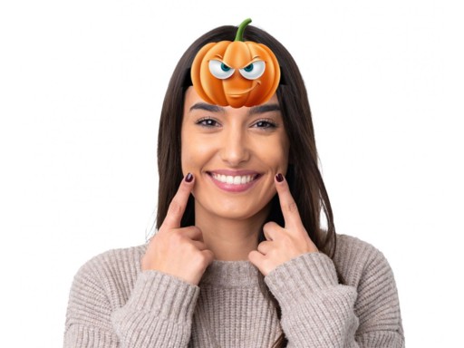 Čelenka Boo Pumpkin Spider Bat Halloween 4ks.