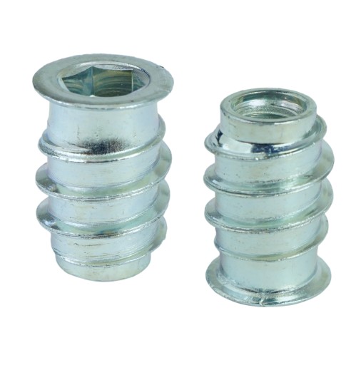 10x M6 x 18 mm nástrčná vložka, nábytková vložka do dreva, s imbusovým kľúčom 6