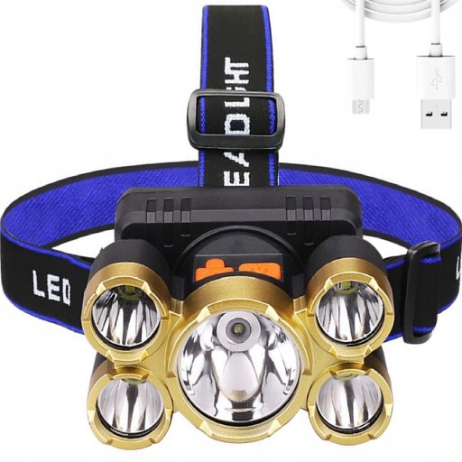 HLAVOVÁ LAMPA PRE HLAVU HLAVOVÁ LAMPA 5 X LED ZOOM CREE VÝKONNÝ 4 REŽIMY HLINÍK