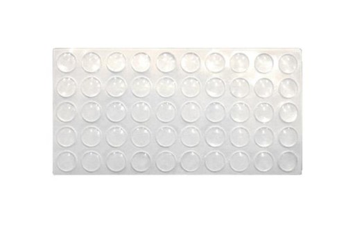 TLMIČ SILIKÓNOVÝ SAMOLEPIACI NÁRAZ FI 10mm x1,5 50 KS LIST.