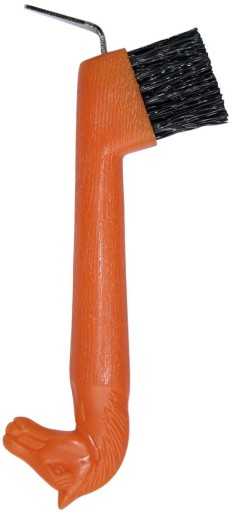 HH HorseHead špachtľa s kefou, oranžová