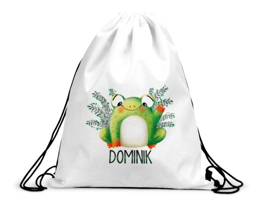 Taška na batoh do škôlky na topánky Meno FROG