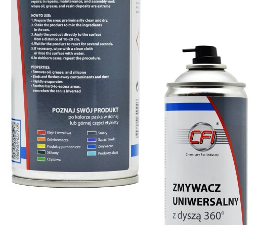 PROFESIONÁLNY UNIVERZÁLNY ČISTIČ S 360° TRYSKOU 500 ml CFI VYS.
