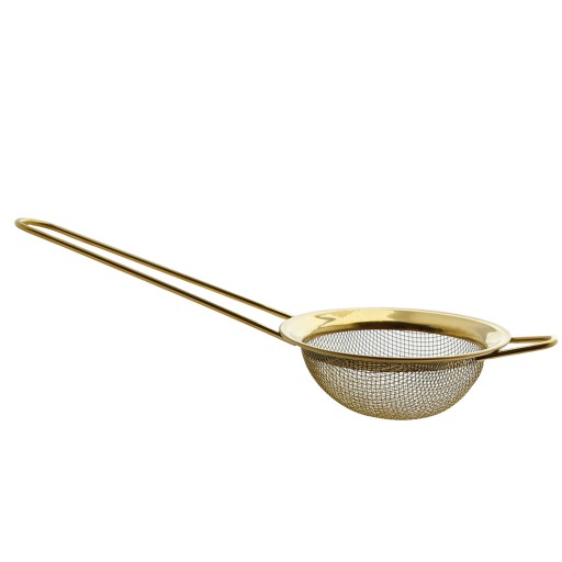 KUCHYNSKÝ SITOK, CEDNÍK NEREZOVÝ, ZLATÝ, 8 CM