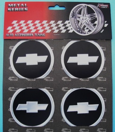 Nálepky CHEVROLET 60mm, emblémy, kryty kolies, ráfiky