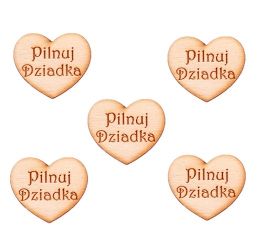 SRDCE pre anjela srdce s gravírovaním, preglejka 3cm HODINKY DEDKO 5 ks