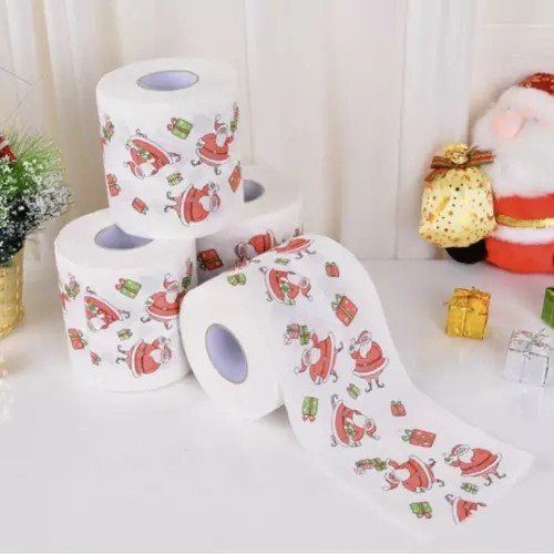 VIANOČNÝ TOALETNÝ PAPIER WC SANTA CLAUS ROLL Vtipný DARČEK