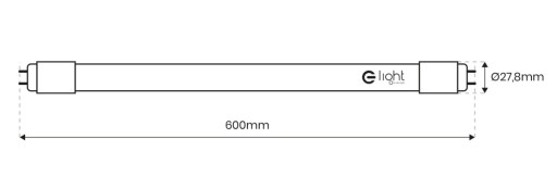 LED SVIEDLO 60cm 9W náhrada 18W CW