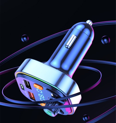 FM VYSIELAČ BLUETOOTH LED RGB MP3 SD BT FAST PD NABÍJAČKA 2xUSB QC 3.0