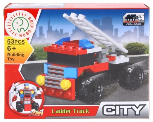 Stavebné bloky City 2v1 hasičský robot
