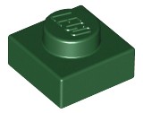 LEGO PLATE 3024 1x1 tmavozelená (10g) 51 ks.