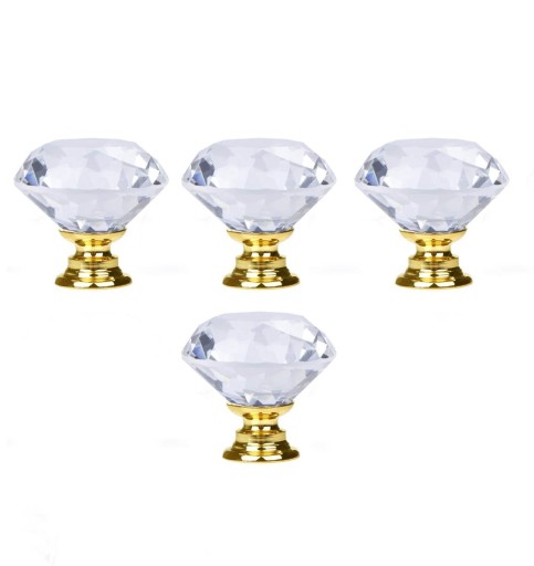 KRYŠTÁLOVÁ RÚČKA 30mm GOLD CRYSTAL