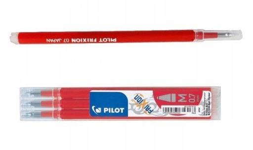 PILOT FRIXION Vymazateľná vložka 0,7 mm 3 kusy ČERVENÁ