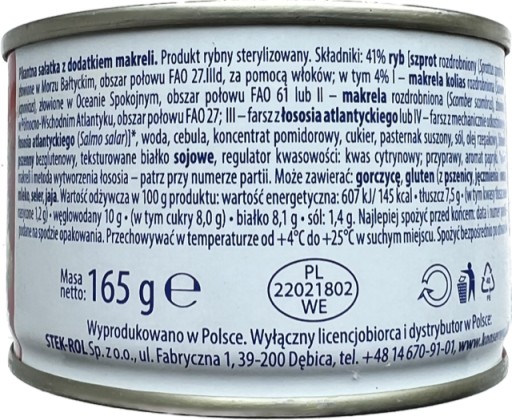 Pikantný makrelový šalát 165g