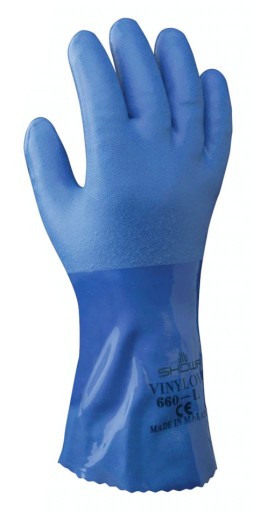 RUKAVICE S OLEJOM ODOLNÉ PVC POTAHOVANÉ SHOWA 660/ 9