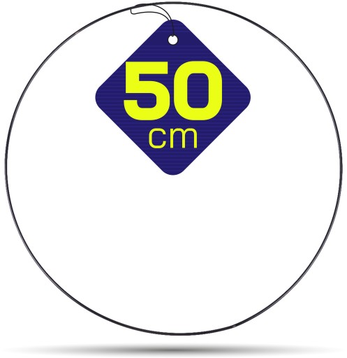 Kovový prsteň ČIERNA na lapače snov, 50 cm