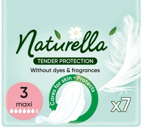 Jemné hygienické vložky Naturella ultra maxi s krídelkami, 7 kusov