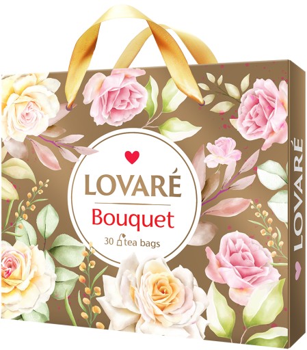 Čajová súprava Lovare Bouquet Brown 6 príchutí 30 ks.