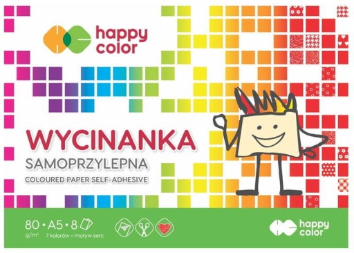 FAREBNÝ SAMOLEPIACI VÝREZNÝ BLOK - A5/8K 80g