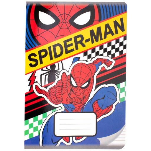 FAREBNÁ ŠKOLSKÁ KNIHA 3 RIADKOVÁ A5 16k SPIDERMAN