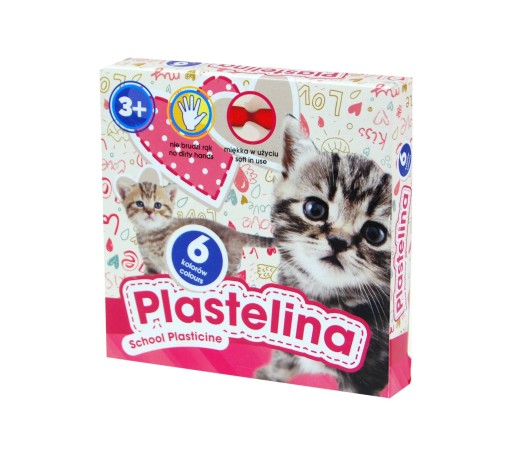 Plastelína 6 farieb Astra Kotki