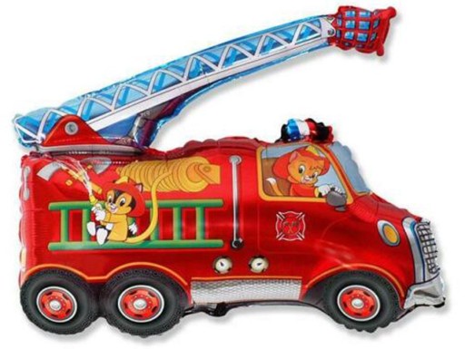 Fóliový balón FIRE TRUCK FIRE brigáda hasičské autá narodeninová oslava 35cm