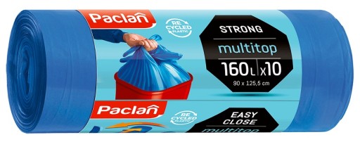 PACLAN MULTITOP Vrecia na odpadky s držadlami 160L A'10